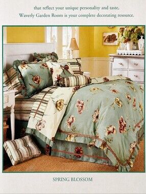 NWT VTG Waverly Garden Room “Spring Blossom” Full Bedskirt – Floral